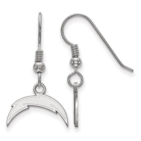 Sterling Silver Los Angeles Chargers XS Dangle Earring Wire Sterling Silver Los Angeles Chargers XS Dangle Earring Wire